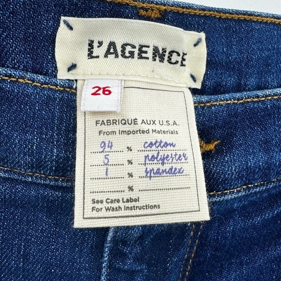 L'Agence Women's Blue Audrey Mid-Rise Short Size 26 NWT - Picture 11 of 11